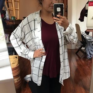 Plaid b&w shirt